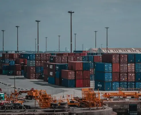 Containers on port